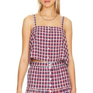 THE GREAT. Red and Blue Plaid Top size 1 (small)
